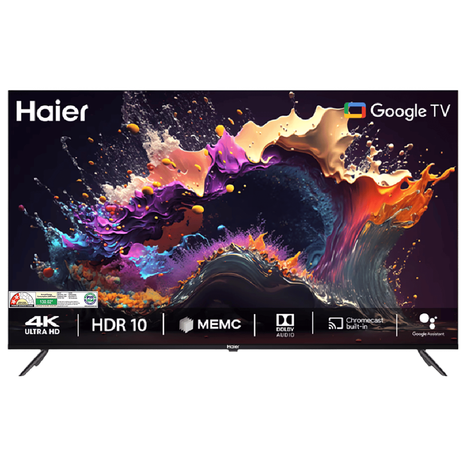 Haier 43A9UG 109 cm (43 inch) 2 Star 4K Ultra HD LED Backlit Smart Google TV with Google Assistant Support (2025 model)