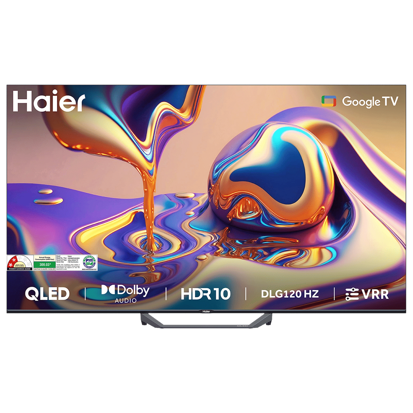 Haier 65S80 165 (65 inch) 2 Star QLED 4K Ultra HD Smart Google TV with Dolby Audio (2025 model)