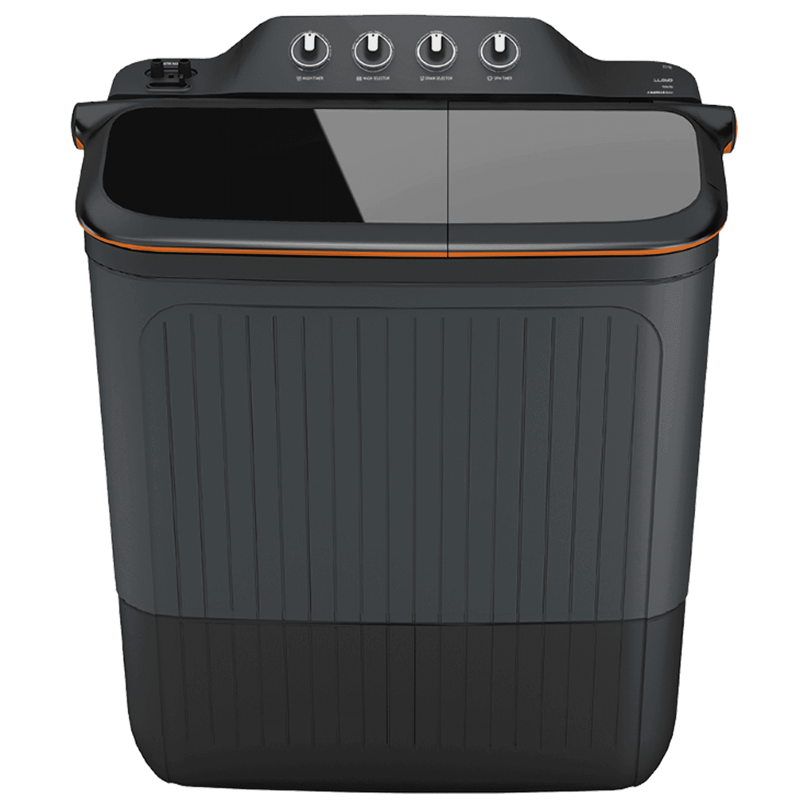 LLOYD 7.5 kg 5 Star Semi Automatic Washing Machine with 3 Wash Programs (GLWMS75CVGEL, Grey)