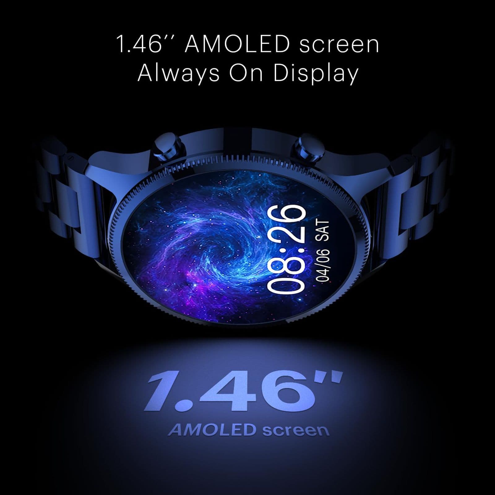 noise NoiseFit Halo Plus Smartwatch with Bluetooth Calling (37.08mm AMOLED Display, IP68 Water Resistant, Elite Blue Strap)