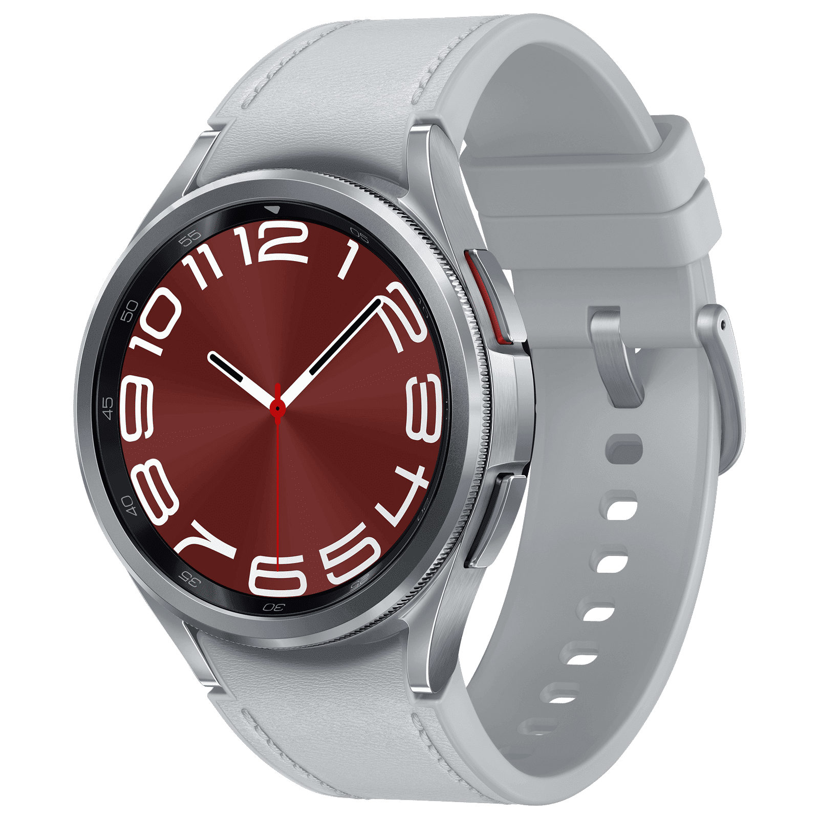 SAMSUNG Galaxy Watch6 Classic Smartwatch with Bluetooth Calling (43mm Super AMOLED Display, IP68 Water Resistant, Silver Strap)