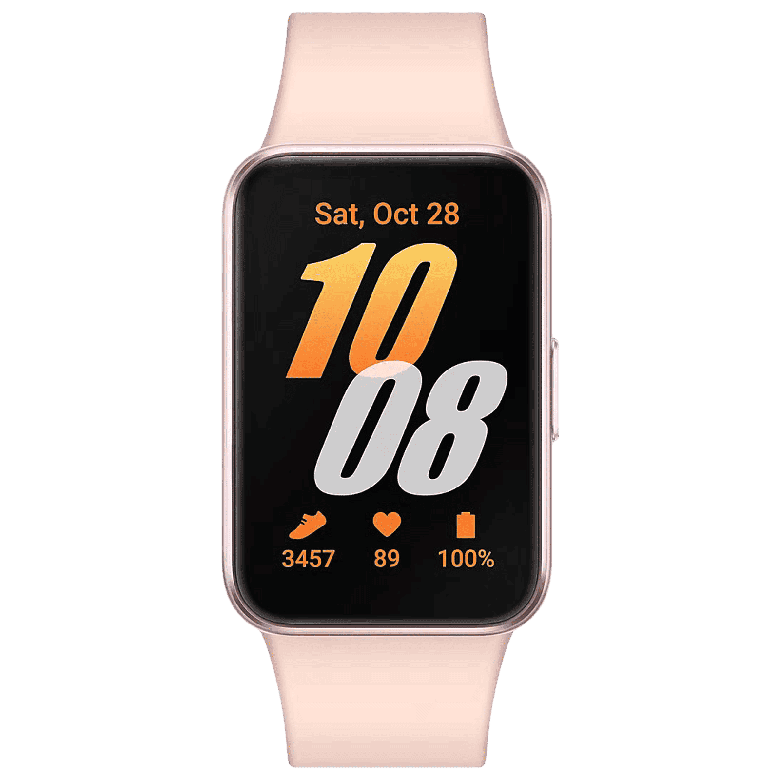 SAMSUNG Galaxy Fit3 Smartwatch with 100 Plus Watch Faces (40.9mm AMOLED Display, IP68 Water Resistant, Pink Gold Strap)
