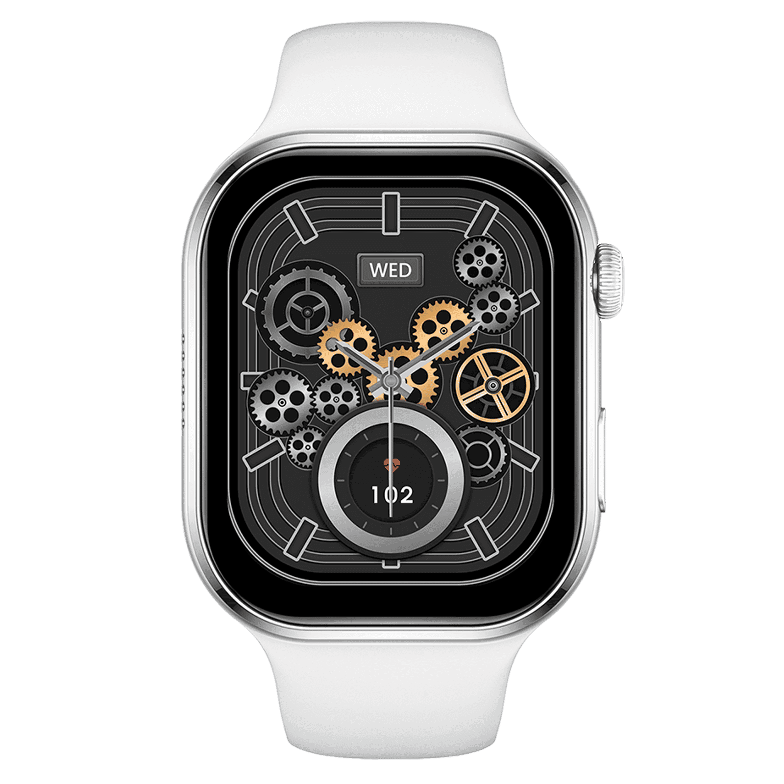 FIRE-BOLTT Brillia Smartwatch with Bluetooth Calling (51.30mm AMOLED Display, IP67 Water Resistant, Silver Strap )