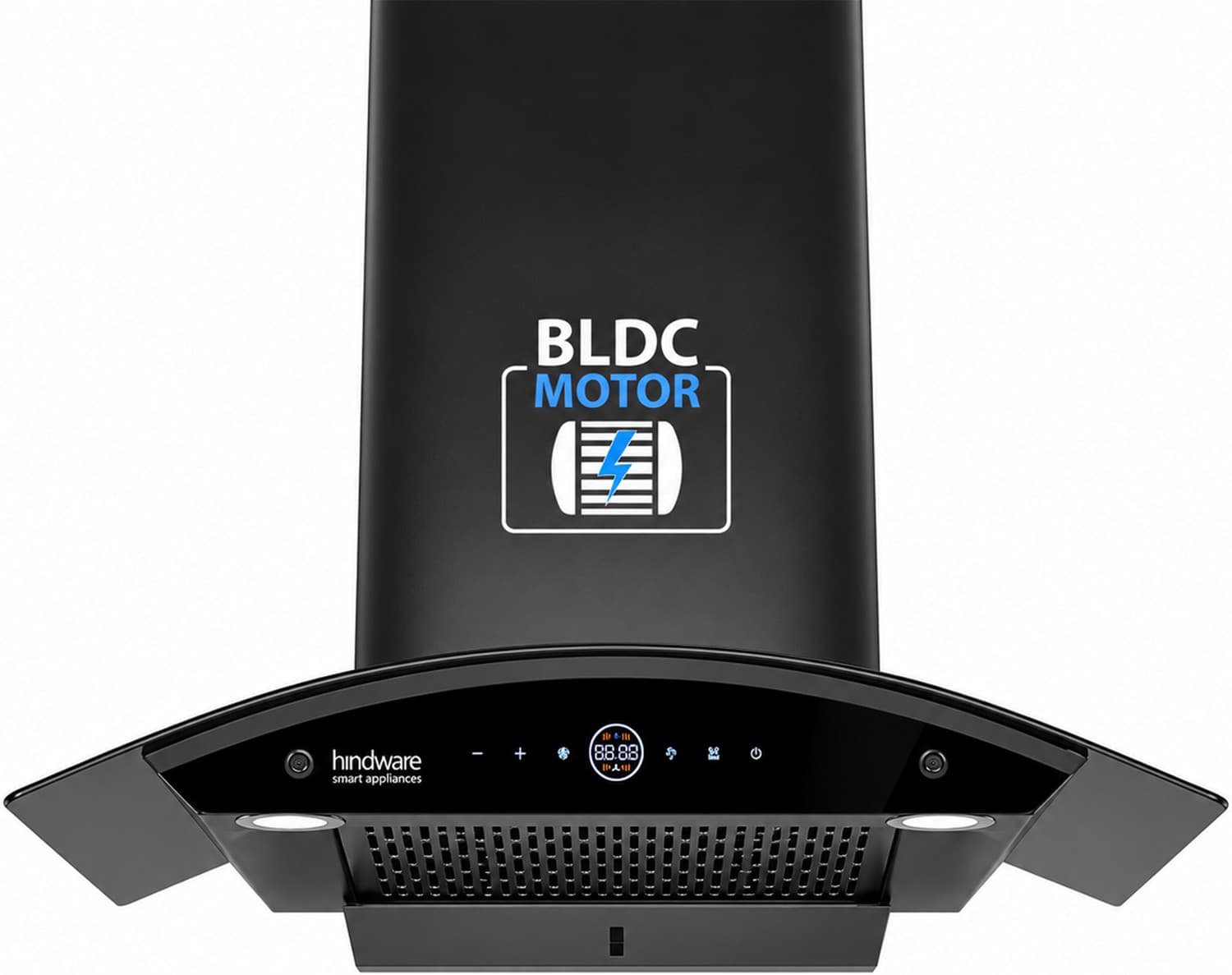 Hindware Smart Appliances Ripple Plus BLDC Autoclean 75 IN Auto Clean | Curved Glass | Filterless | Touch Control | Energy Efficient LED Light | Power...