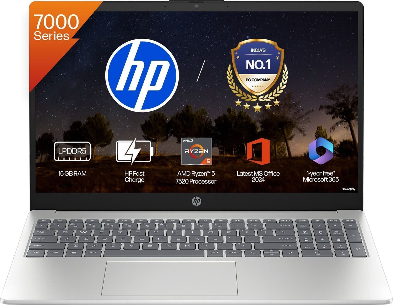 HP AMD Ryzen 5 Quad Core 7520U - (16 GB/512 GB SSD/Windows 11 Home) 15-fc0156AU Thin and Light Laptop