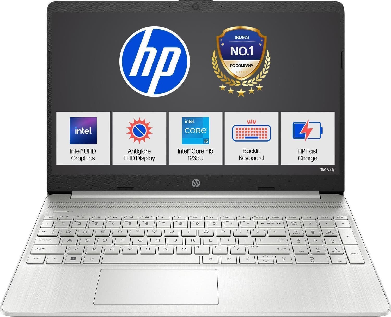 HP Core i5 12th Gen - (8 GB/512 GB SSD/Windows 11 Home) 15s-fy5002TU Thin and Light Laptop