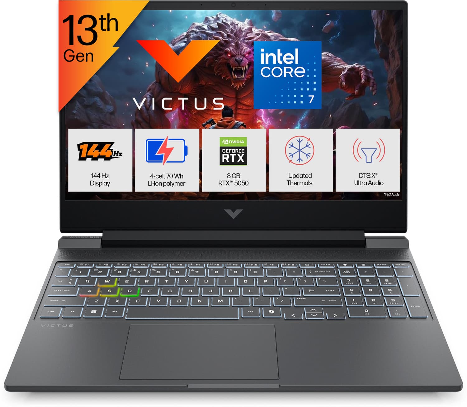 HP Victus Intel Core 7 240 - (24 GB/1 TB SSD/Windows 11 Home/8 GB Graphics/NVIDIA GeForce RTX 5050) 15-fa2409TX Gaming Laptop