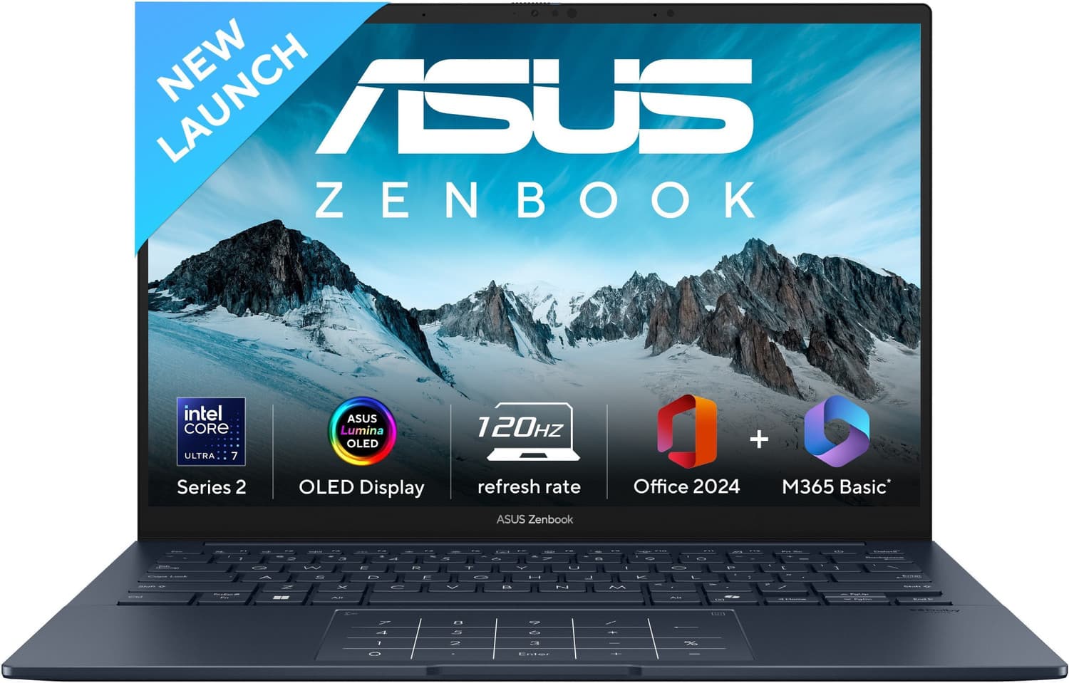 ASUS Zenbook 14 OLED (2025) with Office 2024 + M365 Basic*, AI PC Intel Core Ultra 7 255H - (32 GB/1 TB SSD/Windows 11 Home) UX3405CA-PZ163WS Thin and...