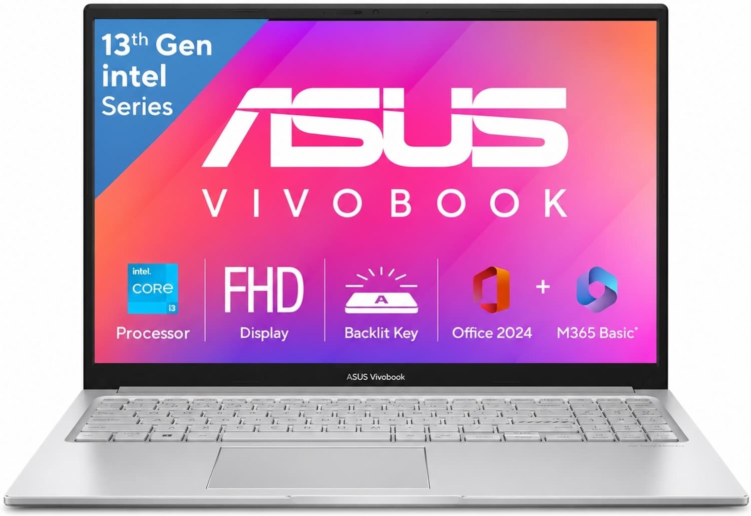 ASUS Vivobook 15, Backlit Keyboard, Intel Core i3 13th Gen 1315U - (12 GB/512 GB SSD/Windows 11 Home) X1504VA-BQ331WS Laptop (15.6 inch, Silver, 1.7 k...
