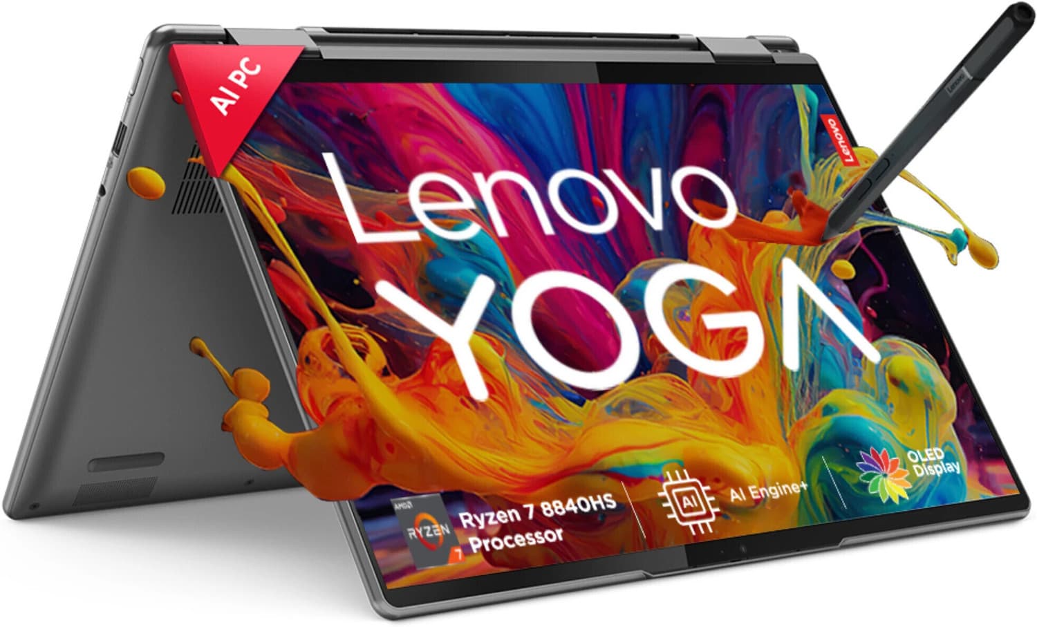 Lenovo Yoga 7 2-in-1 AMD Ryzen 7 Octa Core 8840HS - (16 GB/1 TB SSD/Windows 11 Home) 14AHP9 83D 2 in 1 Laptop