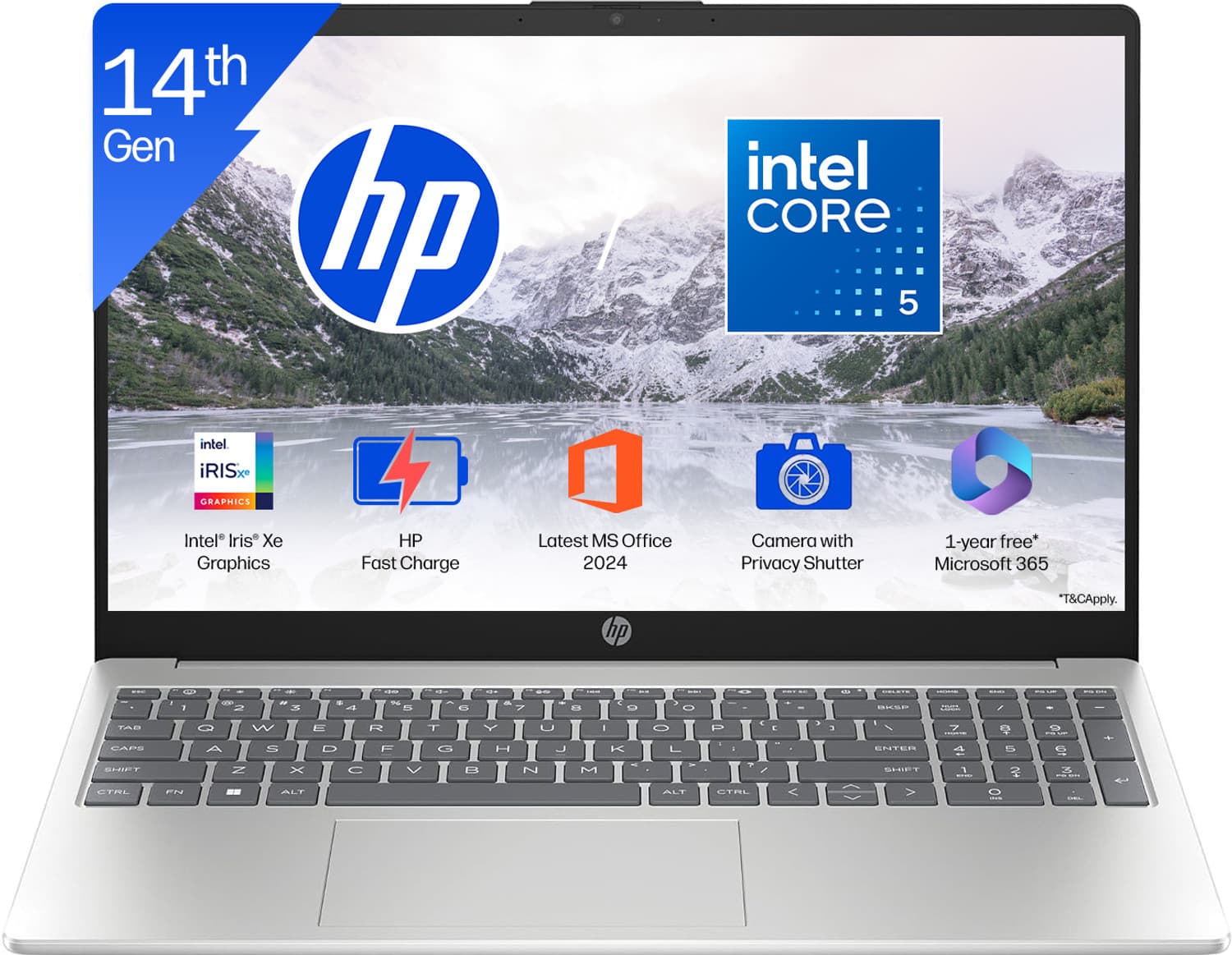 HP (i5 14th Gen) Intel Core 5 120U - (16 GB/512 GB SSD/Windows 11 Home) 15-fd0640TU Thin and Light Laptop