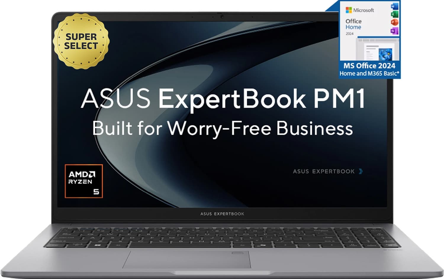 ASUS Expertbook AMD Ryzen 5 Hexa Core 150 - (16 GB/512 GB SSD/Windows 11 Home) PM1503CDA-S70546WS Laptop (15.6 inch, Misty Grey, 1.81 kg, With MS Offi...
