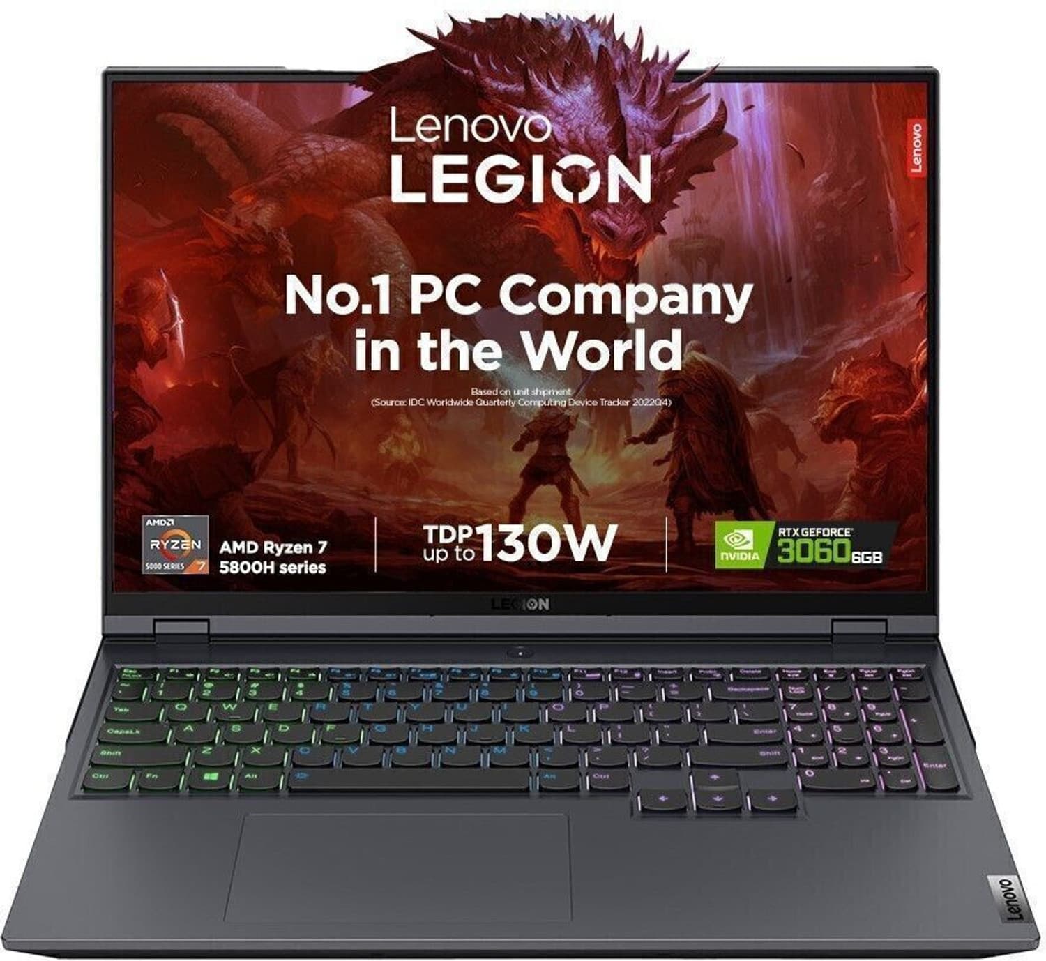 Lenovo Lenovo Legion 5 Pro Ryzen 7 Octa Core 5800H - (16 GB/1 TB SSD/Windows 11 Home/6 GB Graphics/NVIDIA GeForce RTX 3060) 16ACH6H Gaming Laptop  (16 inch, Storm grey (top), Black (bottom), 2.45 kg, With MS Office)