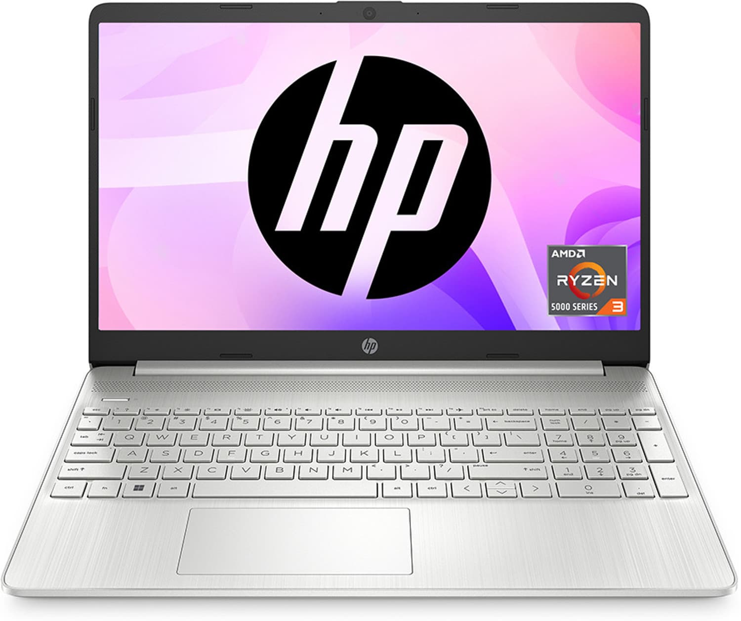 HP 15s Ryzen 3 Quad Core 5300U - (8 GB/512 GB SSD/Windows 10 Home) 15s- EQ2042AU Thin and Light Laptop  (15.6 inch, Natural Silver, 1.69 Kg, With MS Office)