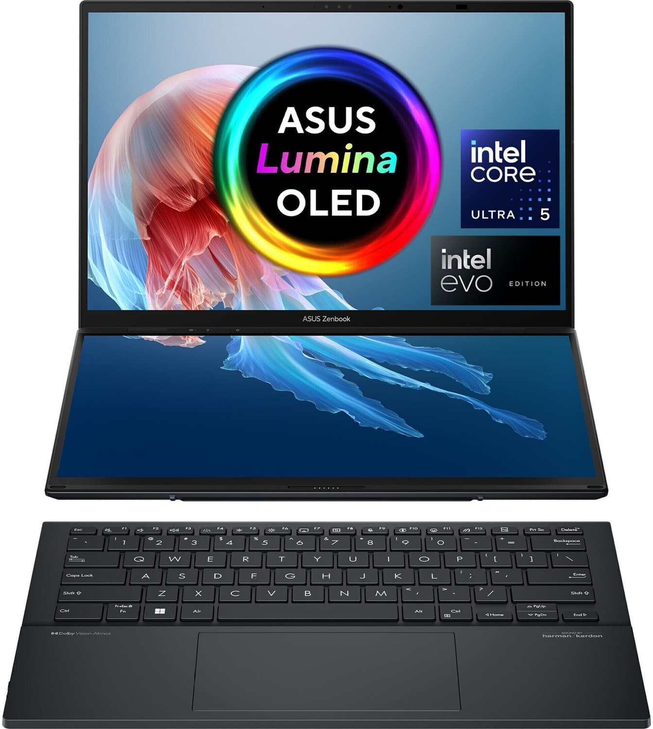 ASUS Zenbook Duo OLED Intel Core Ultra 7 155H - (32 GB/1 TB SSD/Windows 11 Home) UX8406MA-QL761WS Dual Screen Laptop