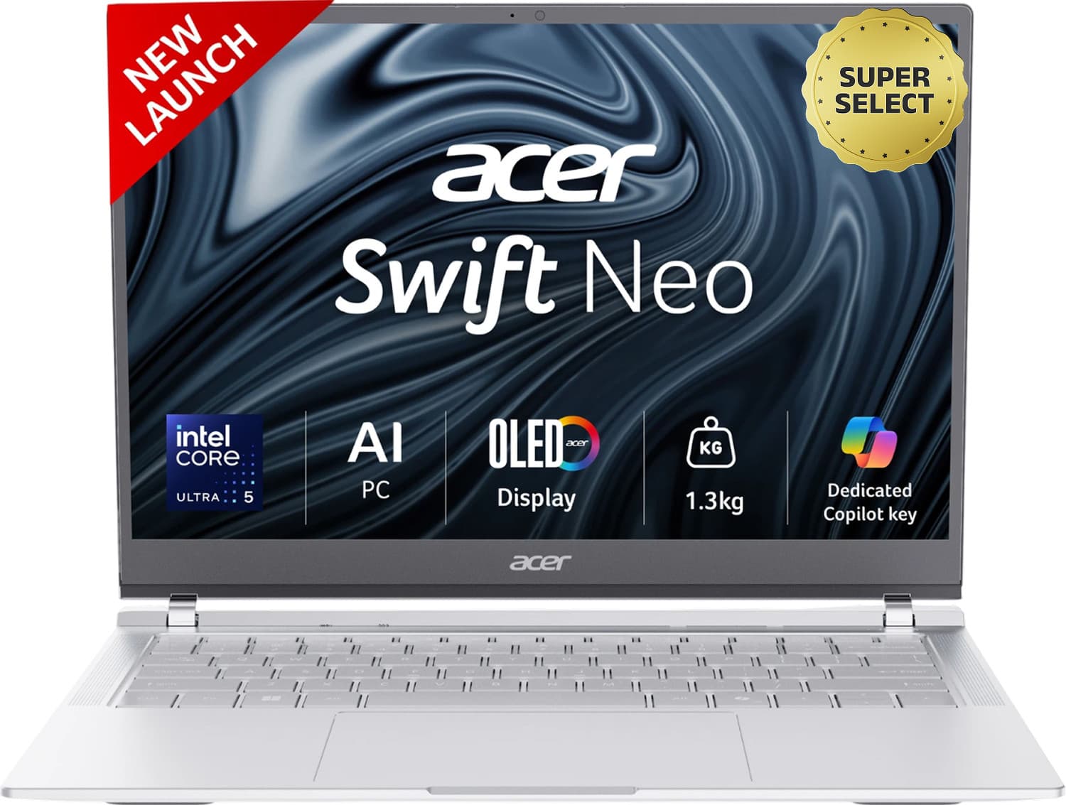 Acer Swift Neo OLED AI PC Intel Core Ultra 5 115U - (16 GB/1 TB SSD/Windows 11 Home) SFN14-54H Thin and Light Laptop