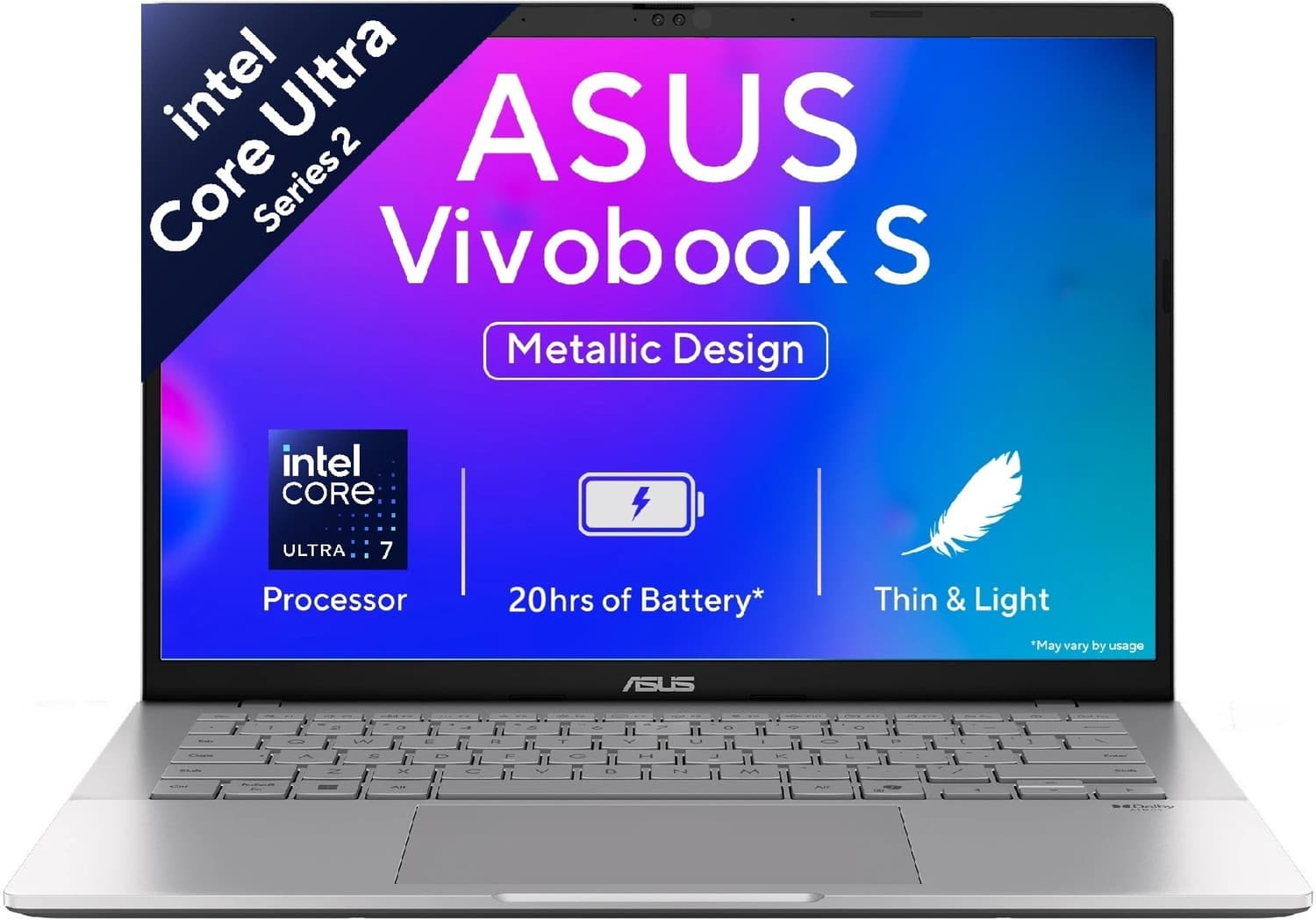 ASUS Vivobook S14 (2025) with Office 2024 + M365 Basic*, Metallic Design, AI PC Intel Core Ultra 7 255H - (16 GB/512 GB SSD/Windows 11 Home) S3407CA-L...