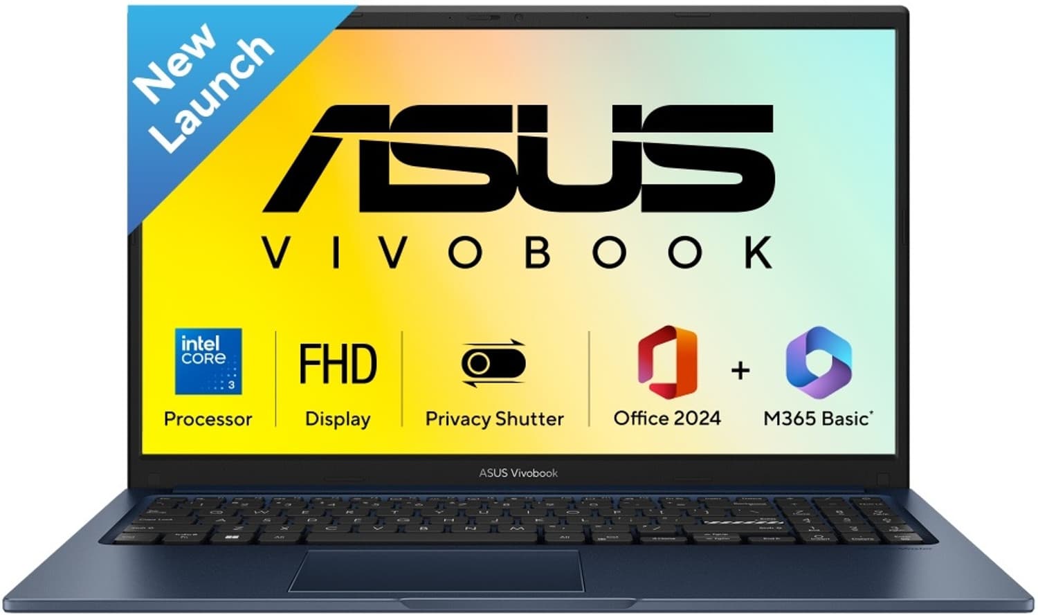ASUS Vivobook 15 (2026) Intel Core 3 100U - (8 GB/512 GB SSD/Windows 11 Home) X1504VAP-IN006WS Thin and Light Laptop (15.6 inch, Quiet Blue, 1.7 kg, W...