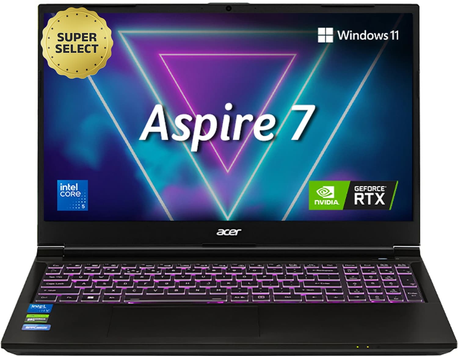 Acer Aspire 7 Intel Core 5 210H - (16 GB/512 GB SSD/Windows 11 Home/4 GB Graphics) A715-79G Notebook (15.6 inch, Flame Black, 1.99 kg)