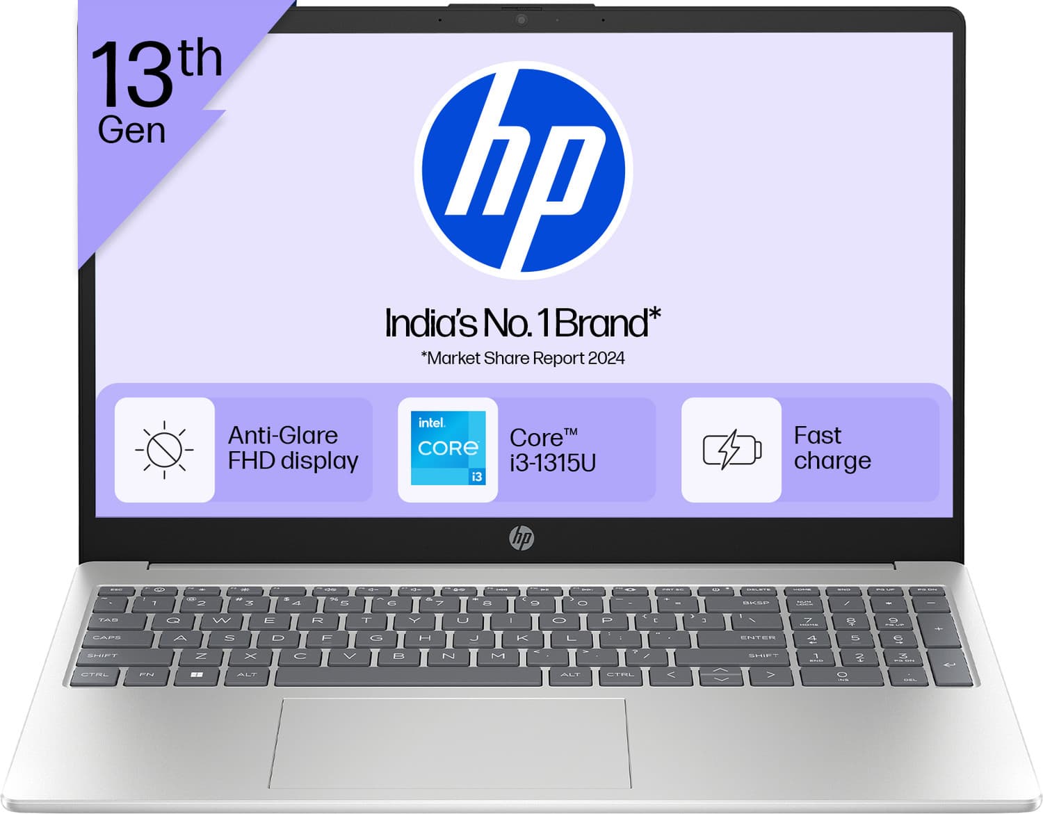 HP Intel Core i3 13th Gen 1315U - (8 GB/512 GB SSD/Windows 11 Home) 15-fd0569TU Thin and Light Laptop
