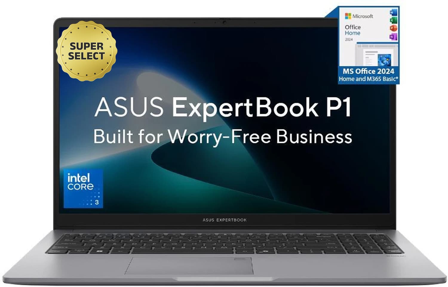 asus expertbook p1 1 yr adp i3 14th gen intel core 3 100u 8 gb 512 gb ssd windows 11 home p1503cvai s70005ws thin light laptop