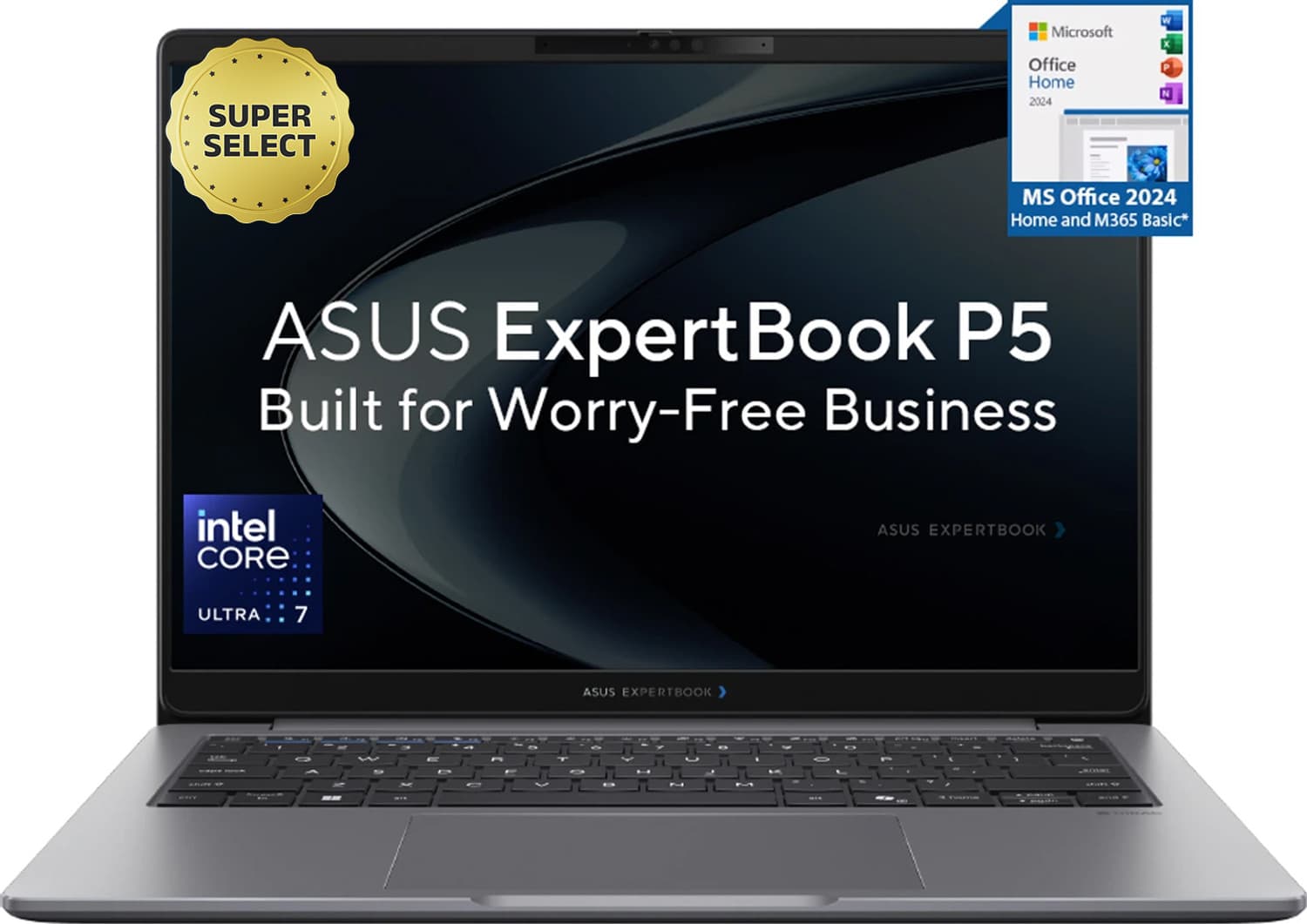 ASUS Intel Core Ultra 7 255H - (16 GB/1 TB SSD/Windows 11 Home) P5406CCA-SF0161WS Laptop (14 inch, Misty Grey, 1.28 kg, With MS Office)