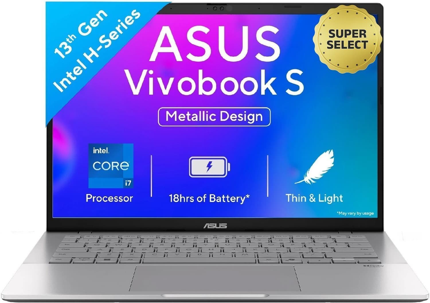 ASUS Vivobook S14 (2025) with Office 2024 + M365 Basic* Intel Core i7 13th Gen 13620H - (16 GB/512 GB SSD/Windows 11 Home) S3407VA-LY039WS Thin and Li...