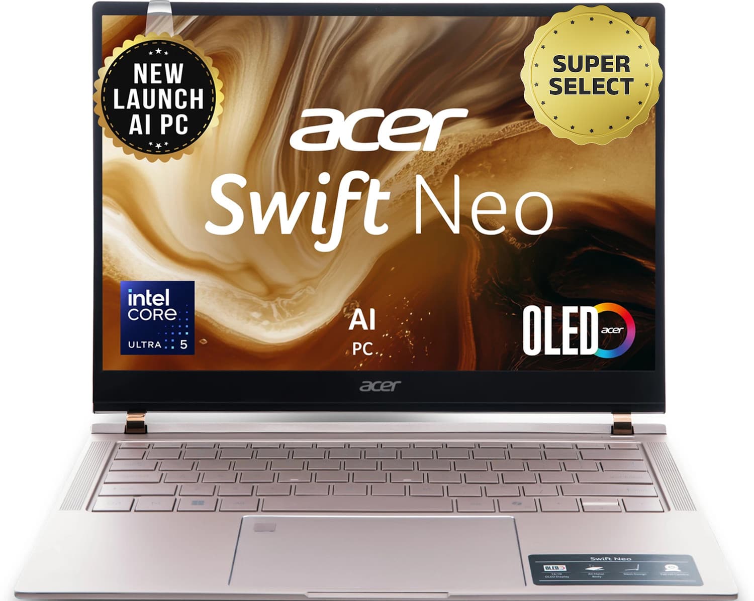Acer Swift Neo OLED AI PC Intel Core Ultra 5 115U - (16 GB/1 TB SSD/Windows 11 Home) SFN14-54H Thin and Light Laptop