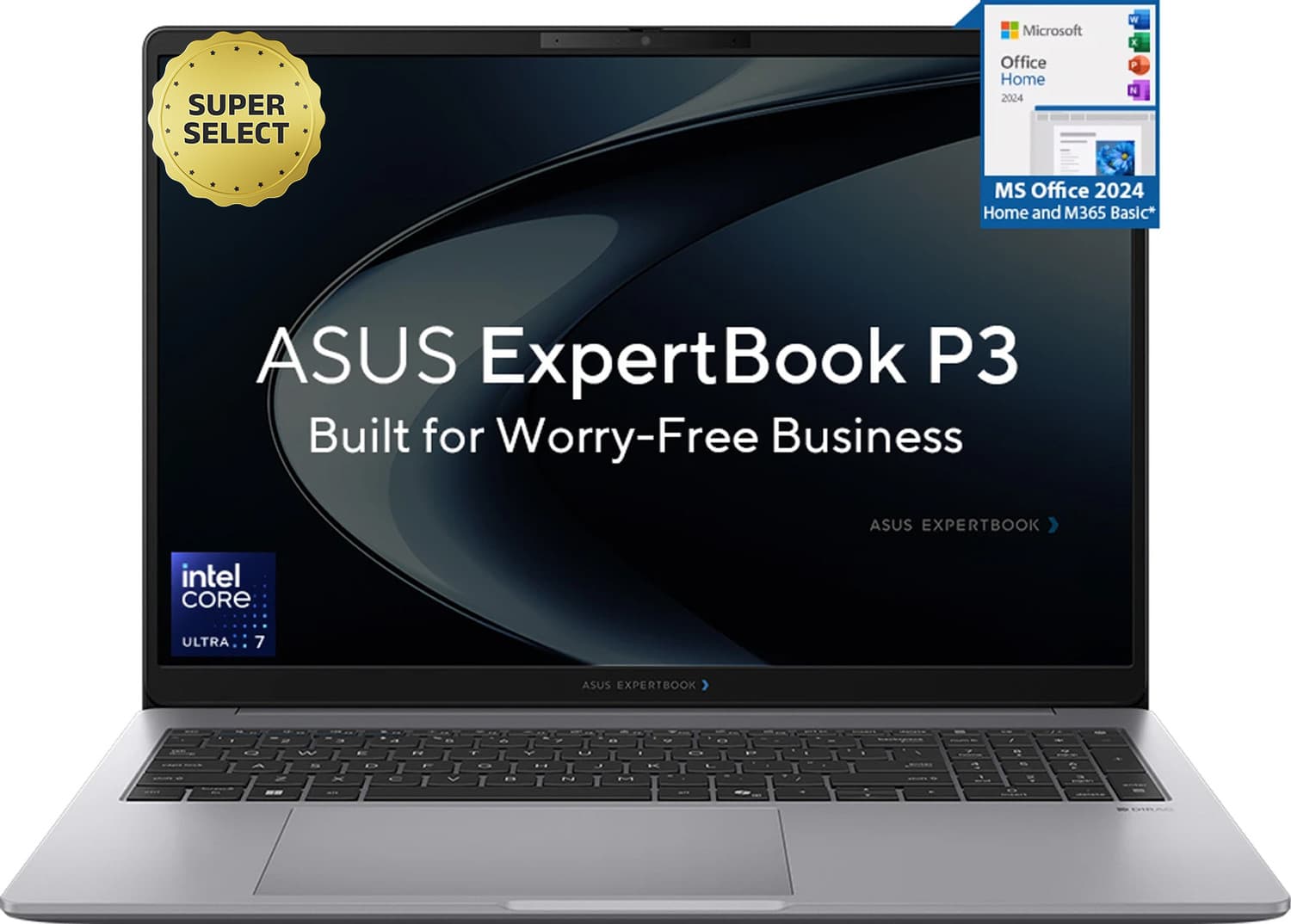 ASUS Intel Core Ultra 7 255H - (16 GB/512 GB SSD/Windows 11 Home) P3606CCA-MB0326WS Laptop (16 inch, Misty Grey, 1.77 kg, With MS Office)