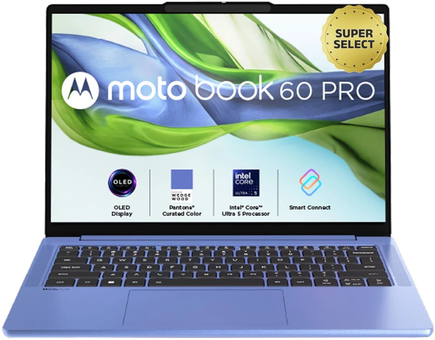 MOTOROLA Motobook 60 Pro Full Metal OLED AI PC Intel Core Ultra 5 225H - (16 GB/512 GB SSD/Windows 11 Home) 83NY000DIN Thin and Light Laptop (14 inch,...