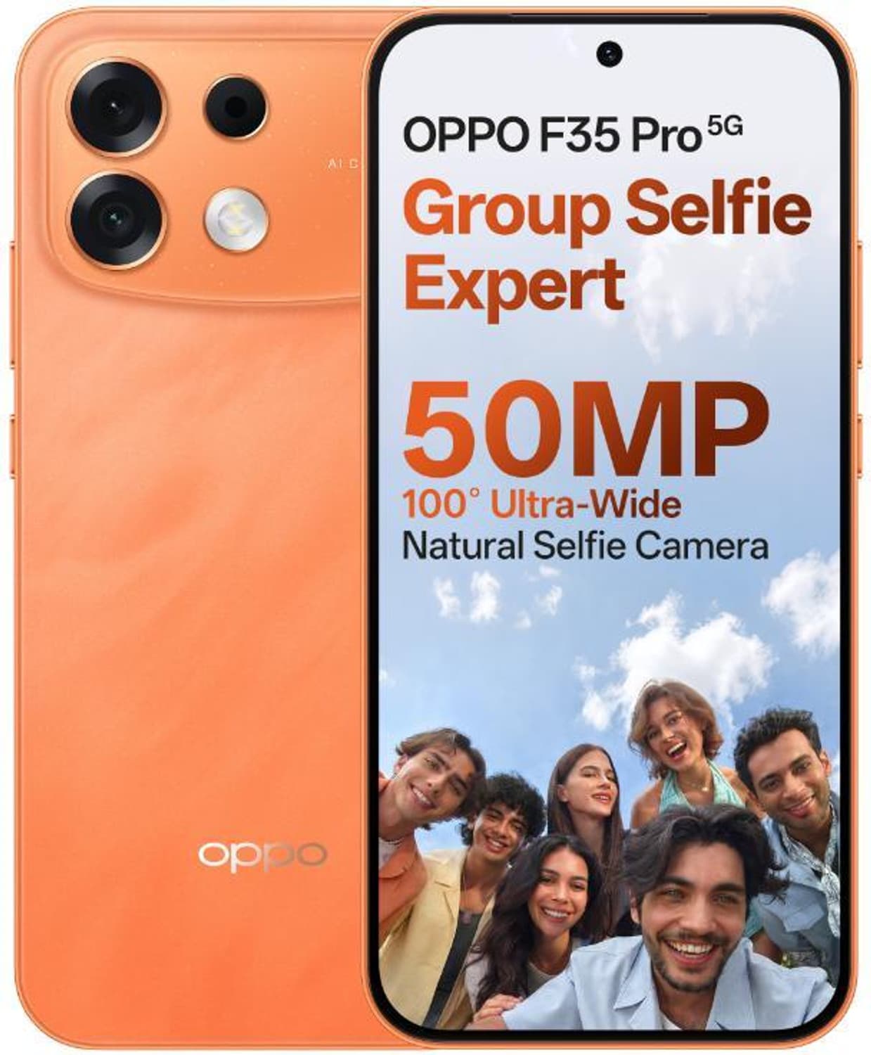 oppo f35 pro 5g sunrise orange 128 gb