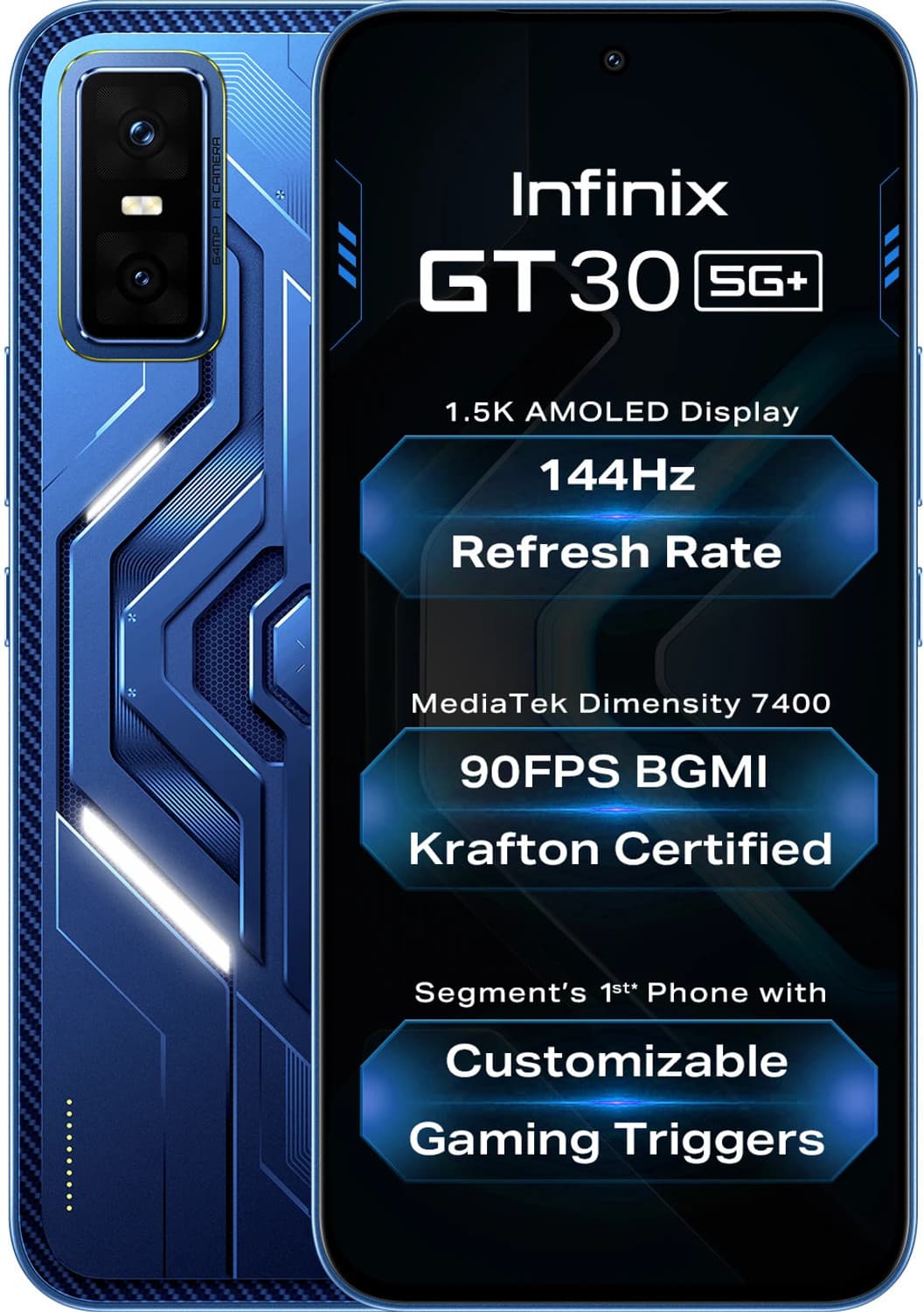 Infinix GT 30 5G+ (Cyber Blue, 128 GB)
