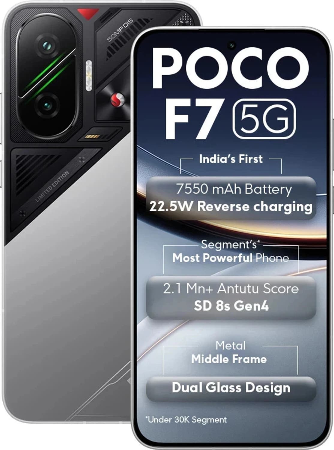 POCO F7 5G (Cyber Silver Edition, 512 GB)