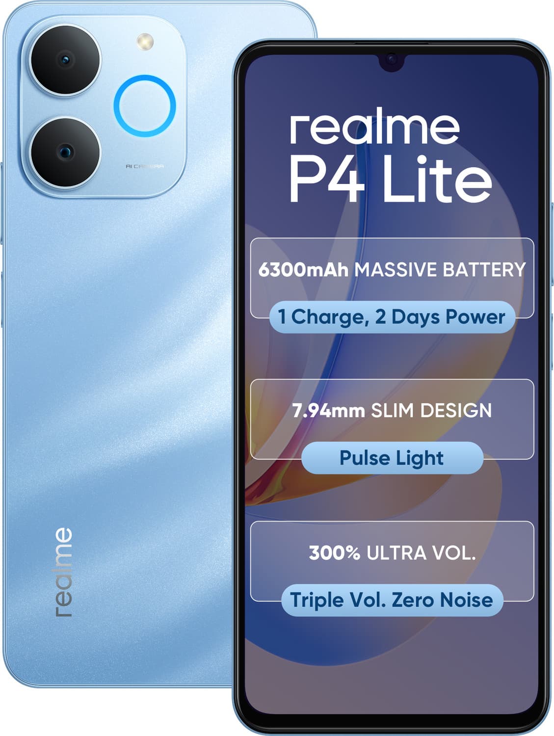 P4 Lite (Sea Blue, 128 GB) (4 GB RAM)