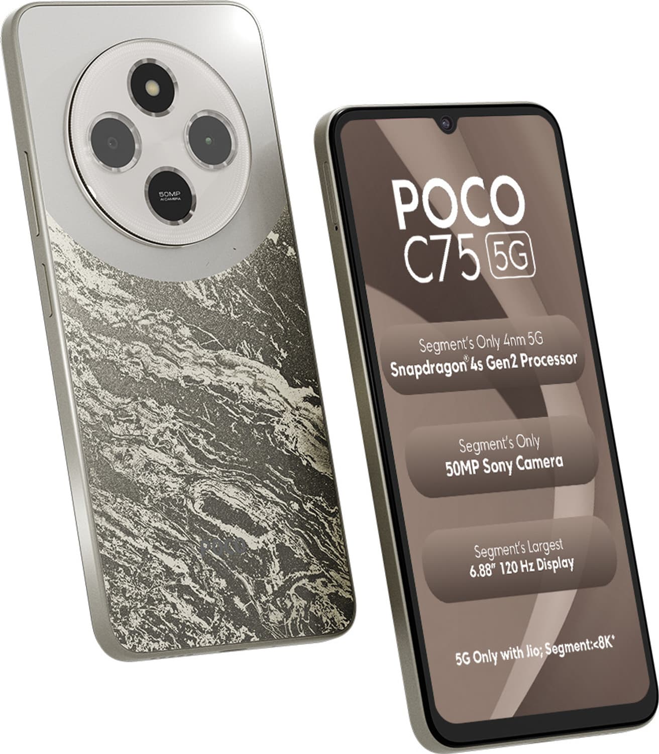 POCO C75 5G (Silver Stardust, 64 GB)