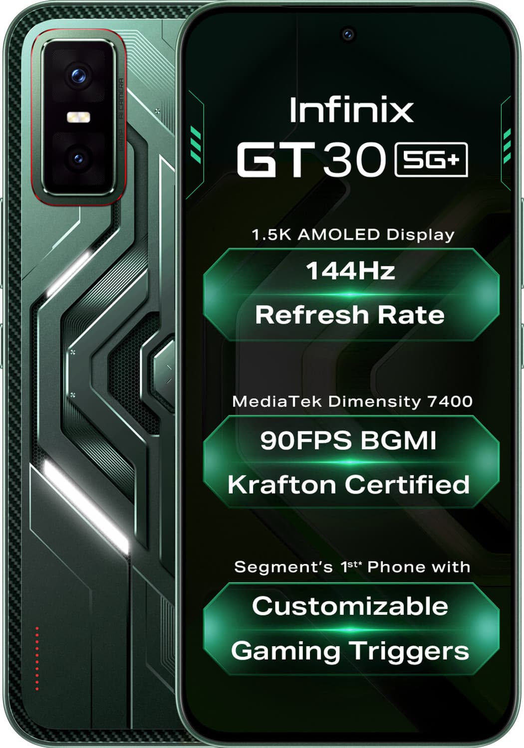 Infinix GT 30 5G+ (Pulse Green, 128 GB)