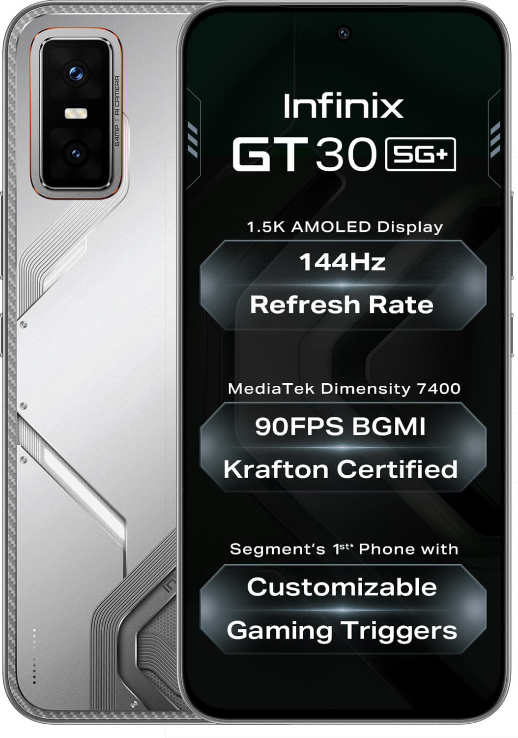 Infinix GT 30 5G+ Blade White 256 (Blade White, 256 GB)
