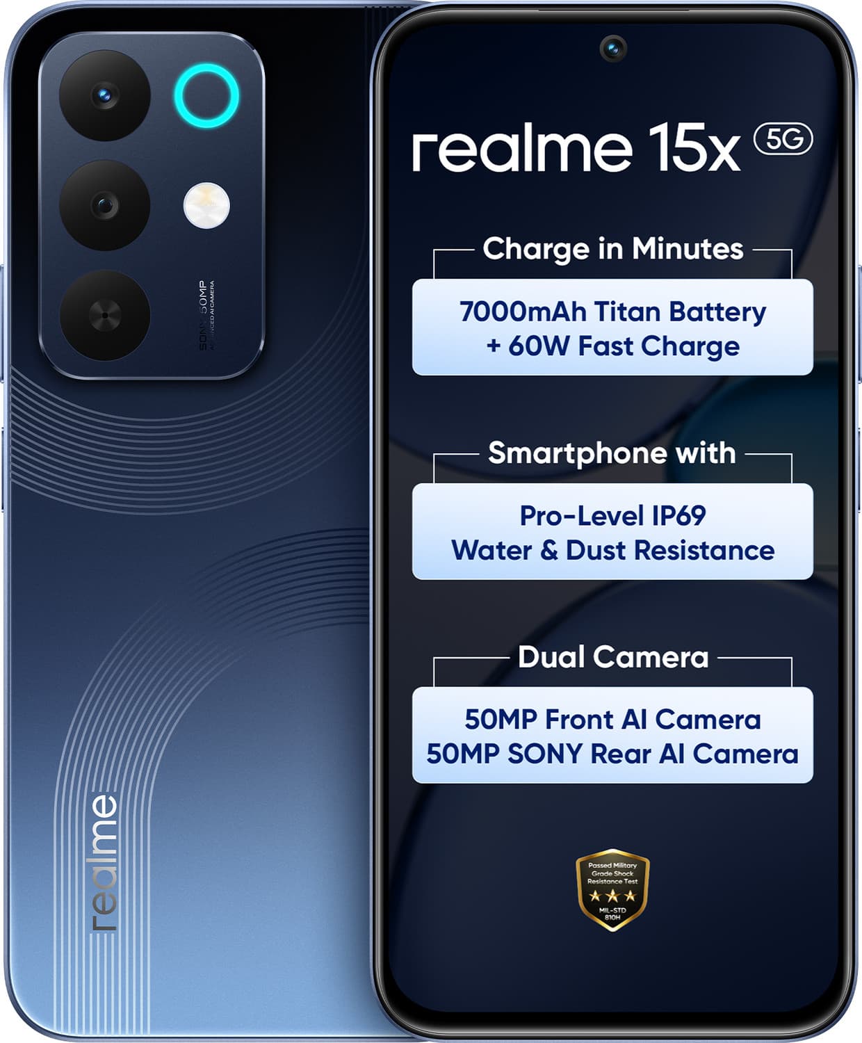 realme 15x 5G (Marine Blue, 256 GB)