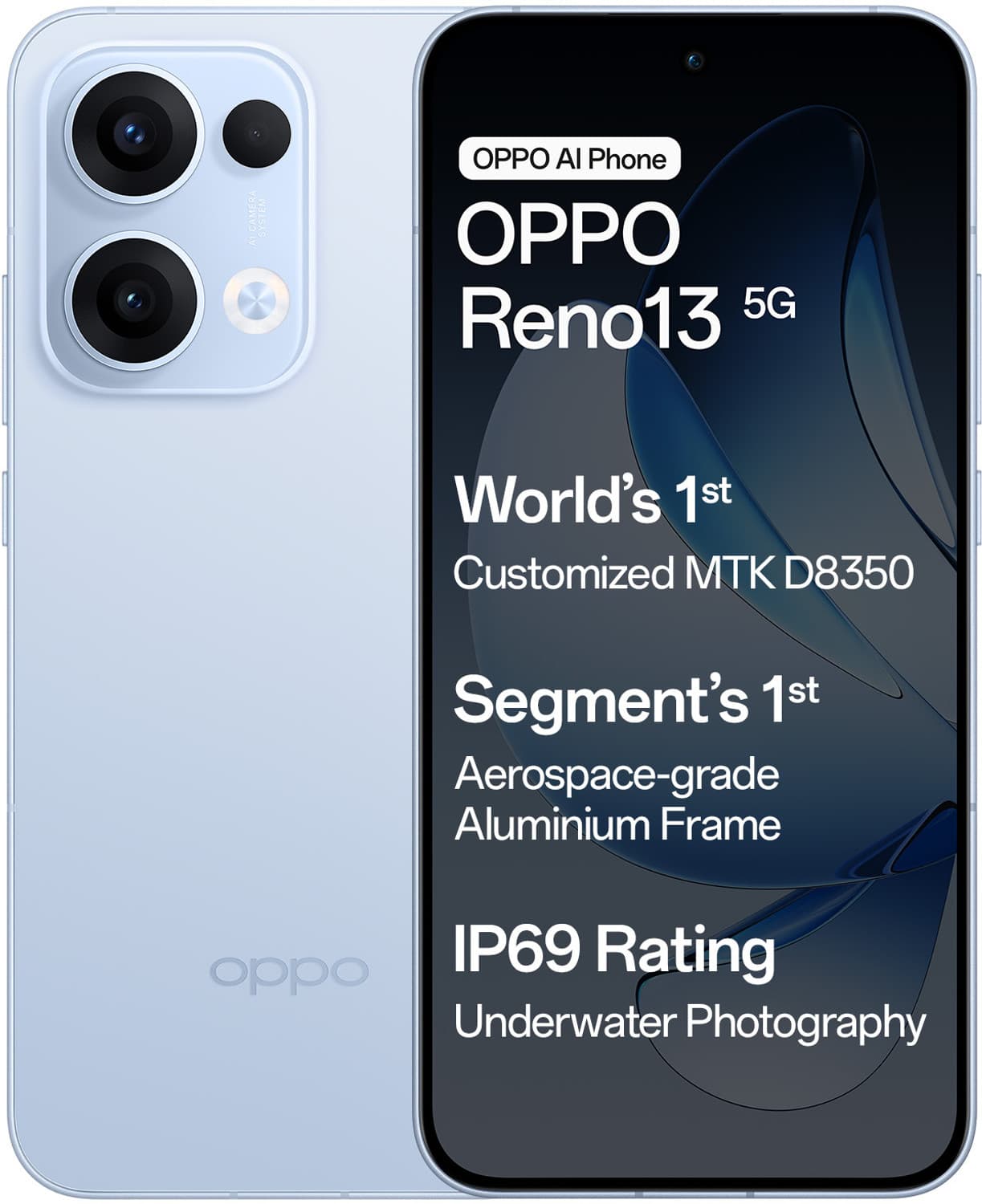 OPPO Reno13 5G (Sky Blue, 512 GB)