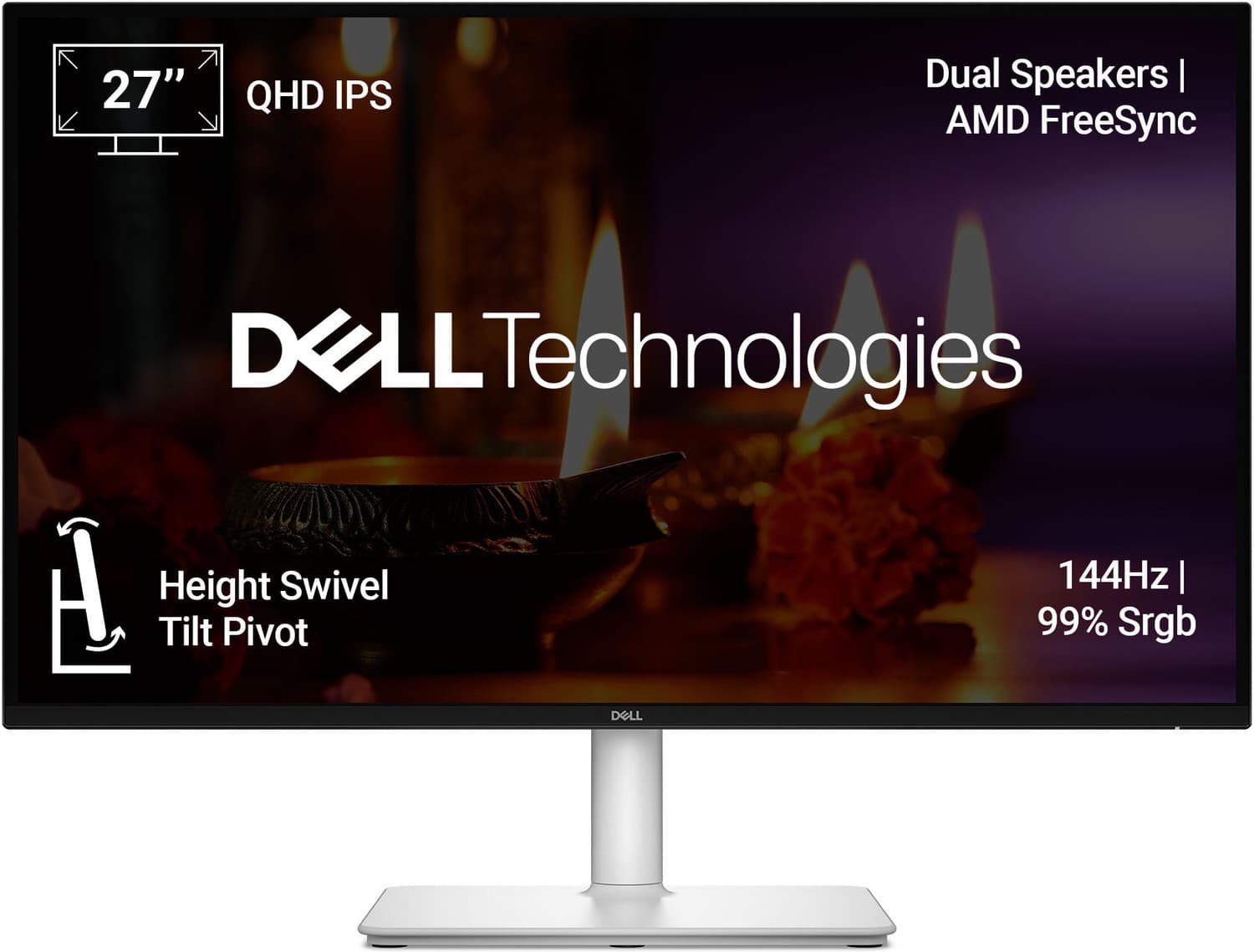DELL S-Series 68.58 cm (27 inch) Quad HD LED Backlit IPS Panel with Dual Speakers 6W, HDMI, DP Port, 2xUSB Type-C , 2xUSB Type-A, TV Rheinland 4-Star ...