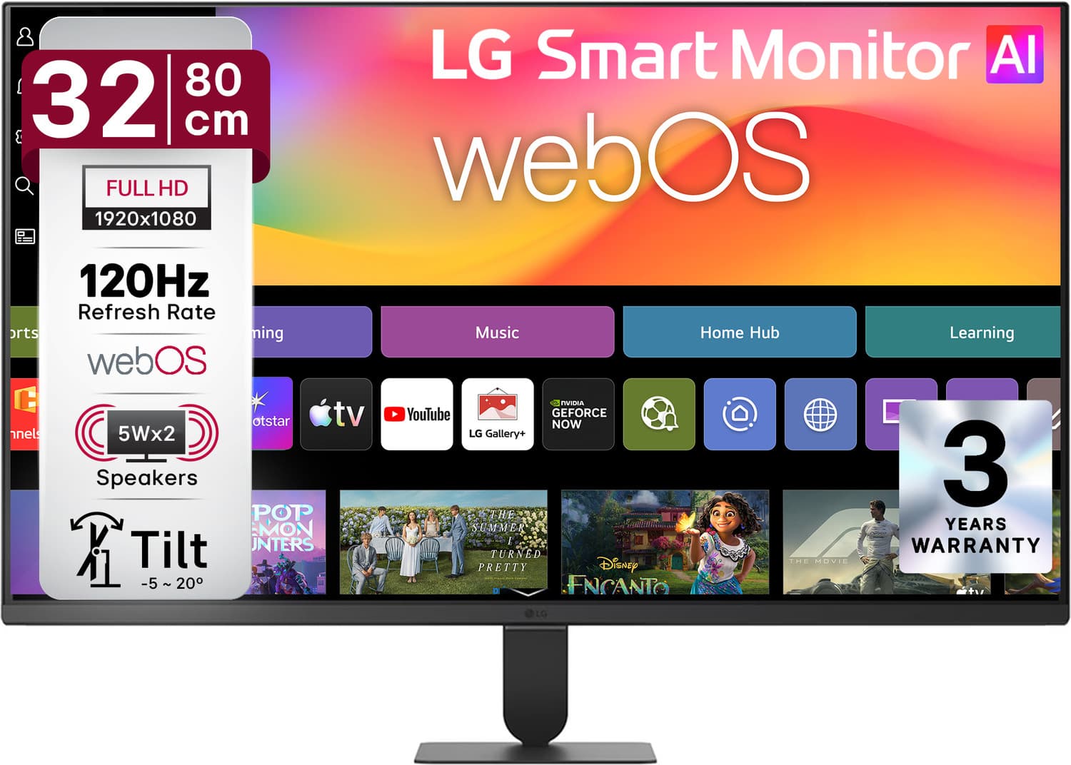 lg smart ai 81 28 cm 32 inch full hd va panel monitor 32u501sb b