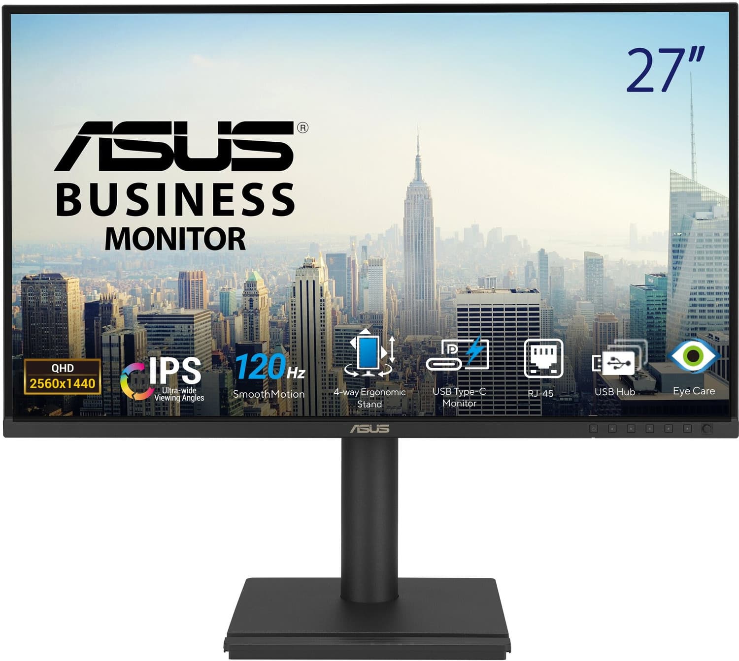 asus 68 58 cm 27 inch quad hd led backlit ips panel monitor be27acgn docking 27 inch qhd 2560x1440 ips 120hz frameless