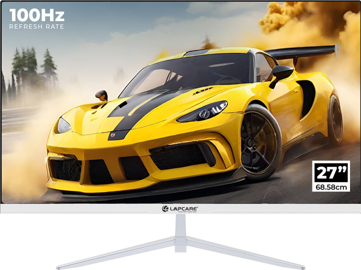 LAPCARE 68.58 cm (27 inch) Full HD IPS Panel Monitor (LM27WHD) (Response Time: 5 ms, 100 Hz Refresh Rate)