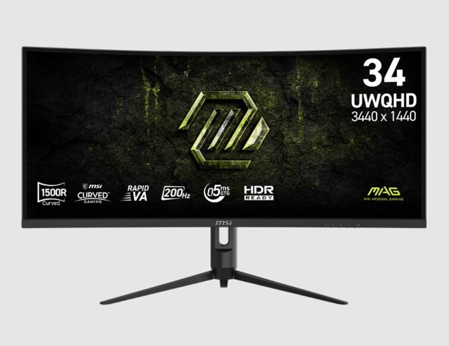 MSI 86.36 cm (34 inch) Curved HD VA Panel Gaming Monitor (MAG 342CQRF E20) (Adaptive Sync, Response Time: 1 ms, 200 Hz Refresh Rate)