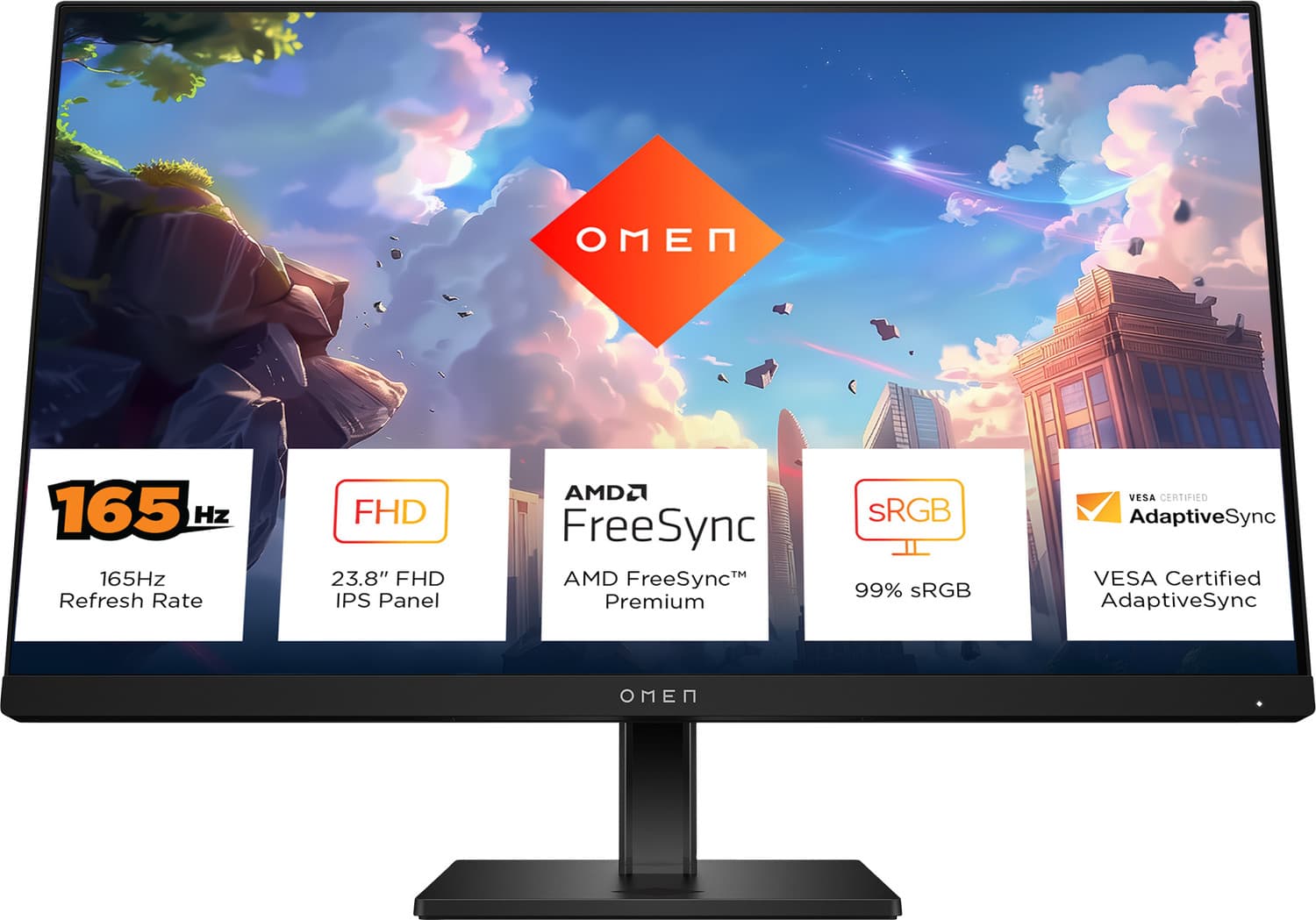HP 23.8 inch Full HD IPS Panel with 99% sRGB, Height Adjustable/Tilt/Swivel/Pivot, Gaming Console Compatible; HP Eye Ease (Eyesafe certified) Gaming M...