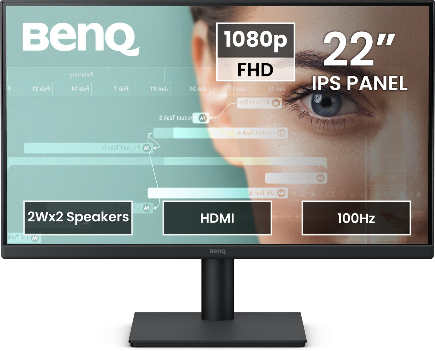 BenQ 54.61 cm (22 inch) Full HD LED Backlit IPS Panel Monitor (GW2291) (Response Time: 5 ms, 100 Hz Refresh Rate)