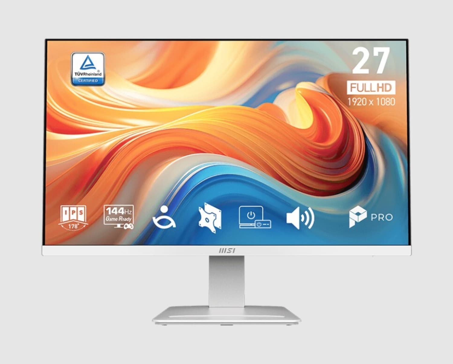 MSI 68.58 cm (27 inch) Full HD IPS Panel with Anti-Flicker Technology, 102% SRGB, Built-in Speakers, Tilt Adjustable Flat Business Monitor (PRO MP273W...