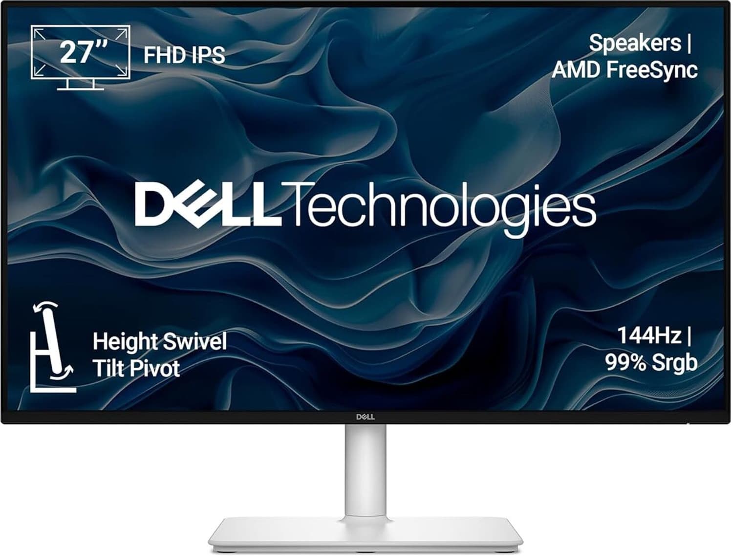 DELL S- SERIES 68.58 cm (27 inch) Full HD LED Backlit IPS Panel Gaming Monitor (S2725HSM- Contrast 1500:1, 2xHDMI, 6W SpK,TV Rheinland 4-Star Eye Comf...