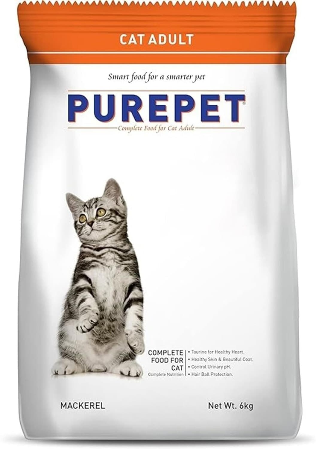 purepet Adult Mackerel Mackeral 6 kg Dry Adult Cat Food