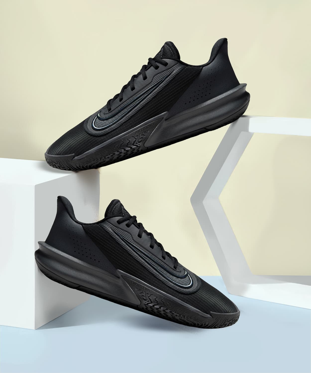 Precision 7 Basketball Shoes For Men (Black , 10)